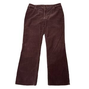 Eddie Bauer Women's Straight Leg Corduroy Pants Wine Size 18T